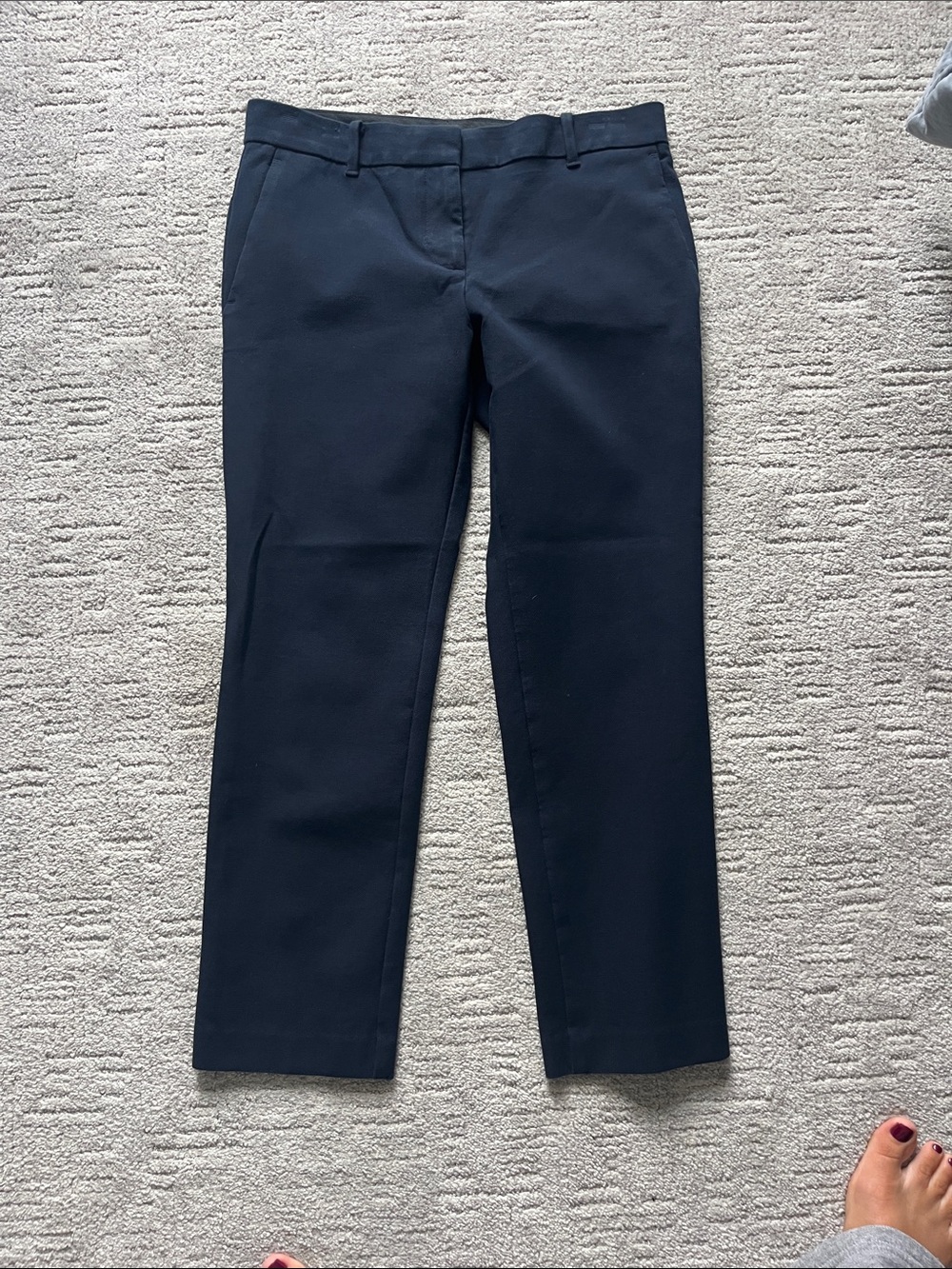 Ann Taylor Navy Straight-Leg Dress Pants